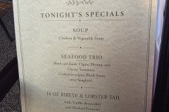 Pane Vino menu