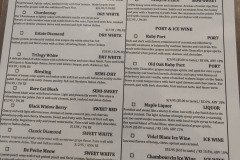 Black Willow Tasting Menu.