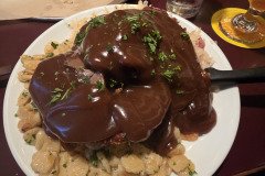Rohrbach's (again). Schnitzel with brown mushroom gravy over spätzle